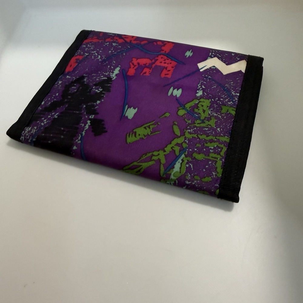 Vintage Gewerbebank  Wallet Nylon Trifold Wallet Abstract, Print, Hook & Loop